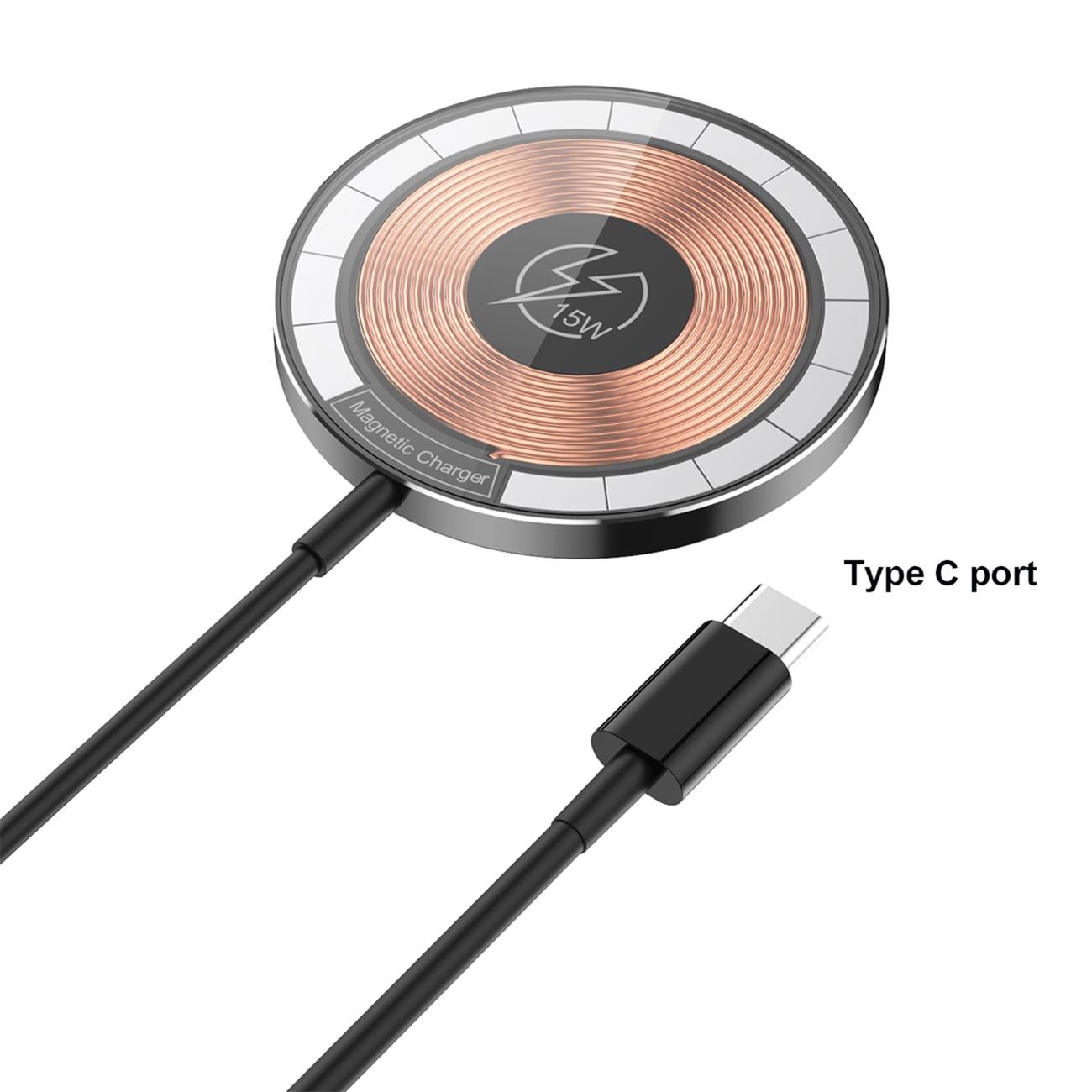 Magnetic Wireless Charger Super Slim 15w Fast Charge For Smart Phone
