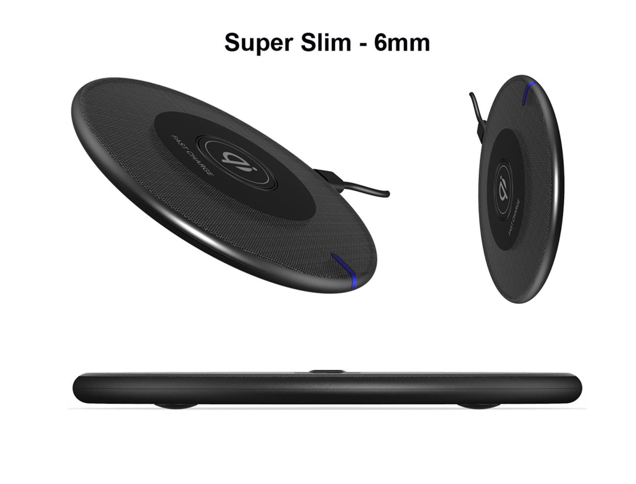 Wireless Charger 6mm Super Slim 15w Fast Charge For Smart Phone