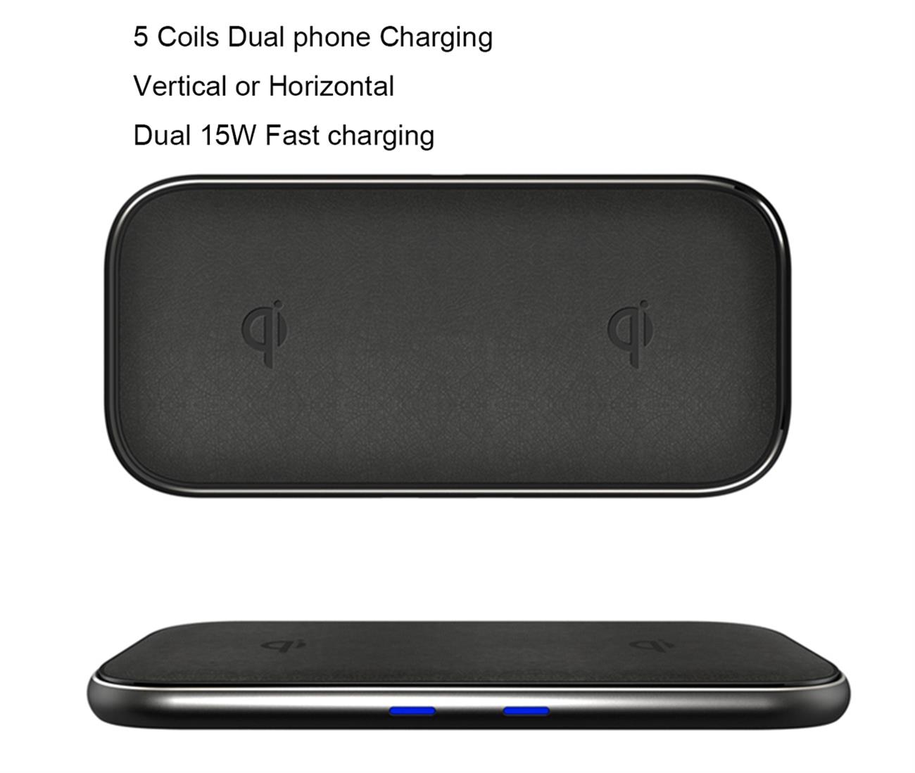 5 Coils Dual Wireless Charger For Smart Phone