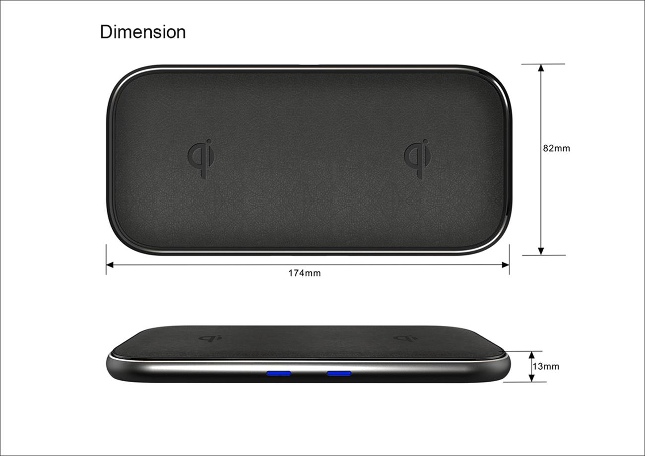 5 Coils Dual Wireless Charger For Smart Phone