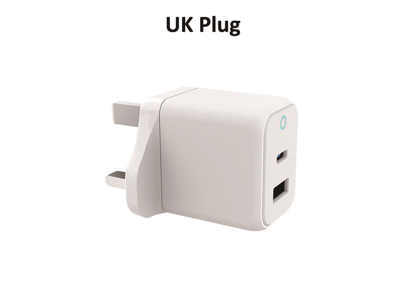 GaN 20w Wall Charger USB-A Type C Port