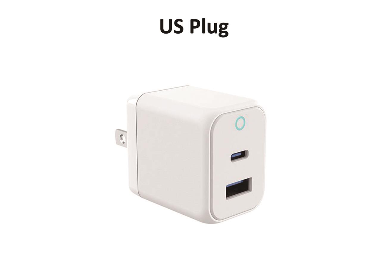 GaN 20w Wall Charger USB-A Type C Port