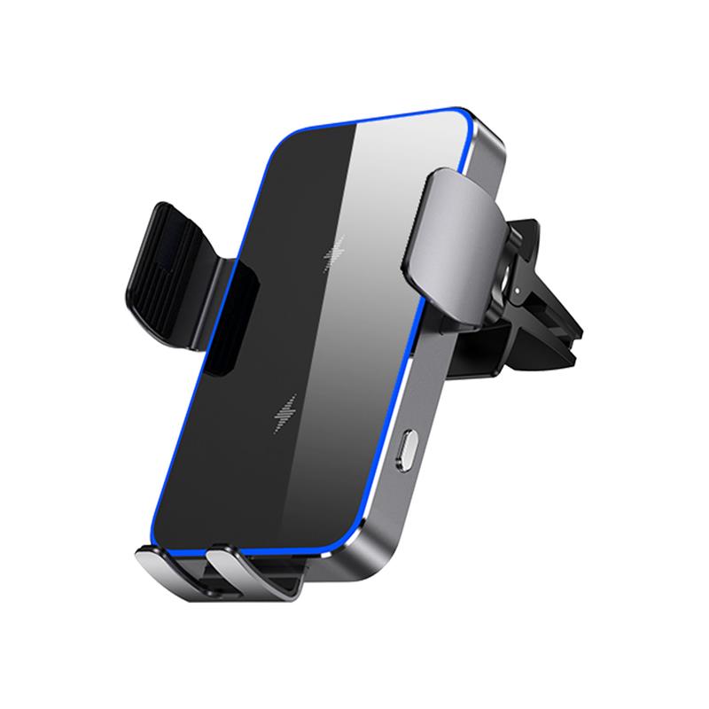 Wireless Car Charger Auto Clamp With Led Strip