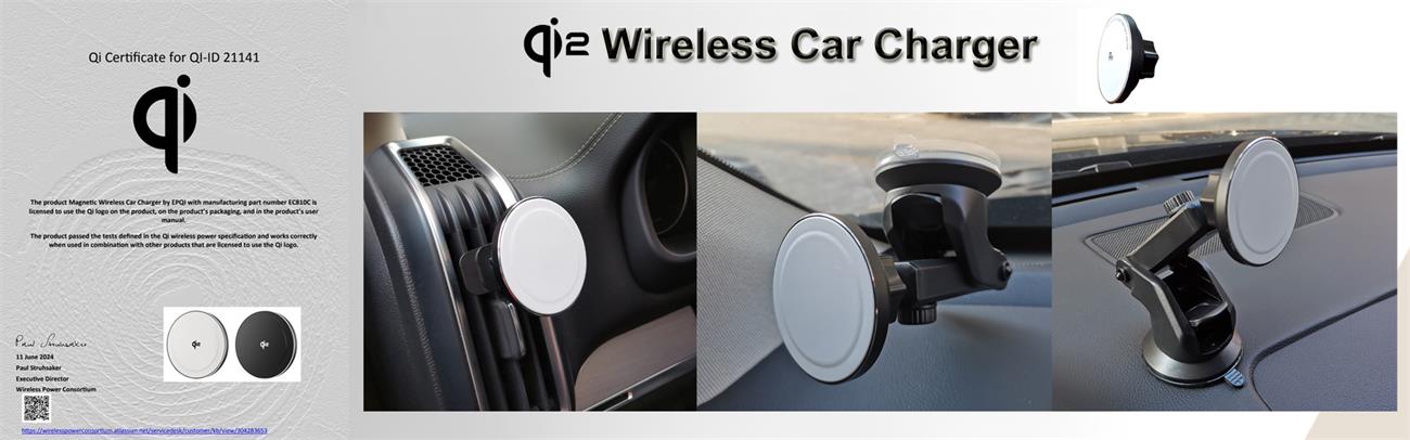 Qi2 Wireless Car Charger Magnetic Suction 15w Fast Charge For Iphone