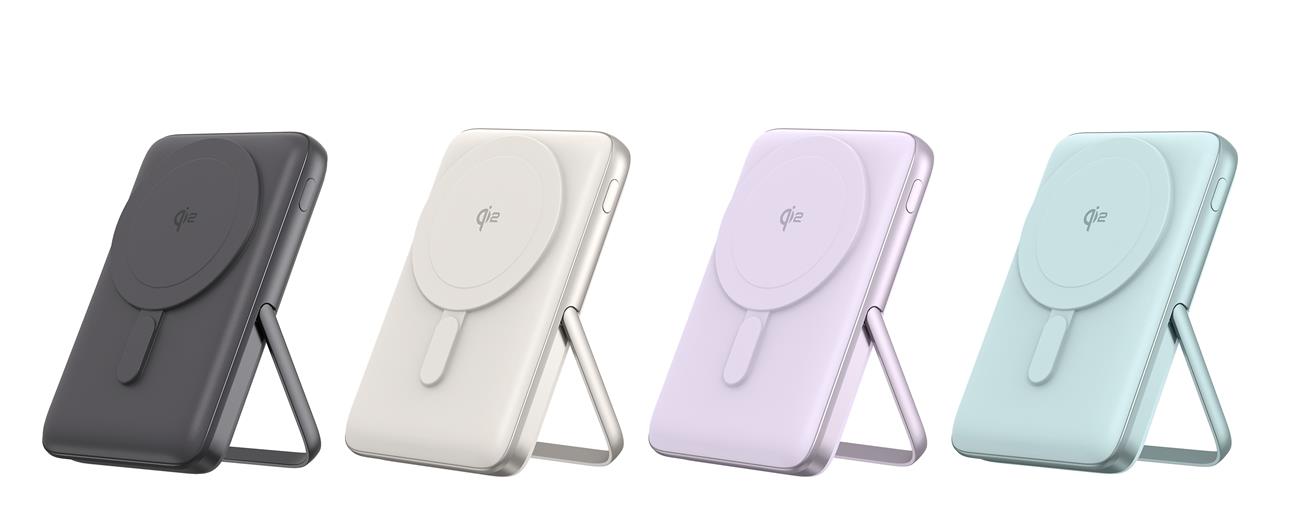 Qi2 Magnetic Wireless Power Bank 10000mah With Foldable U-shape Stand