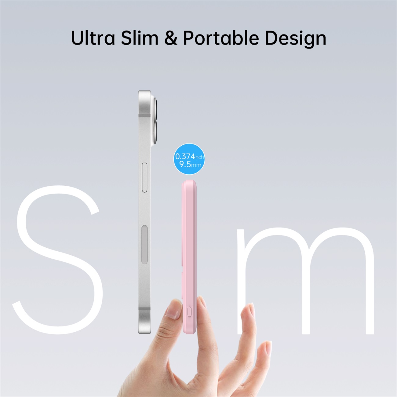 Slim Magnetic Wireless Power Bank  5000mah
